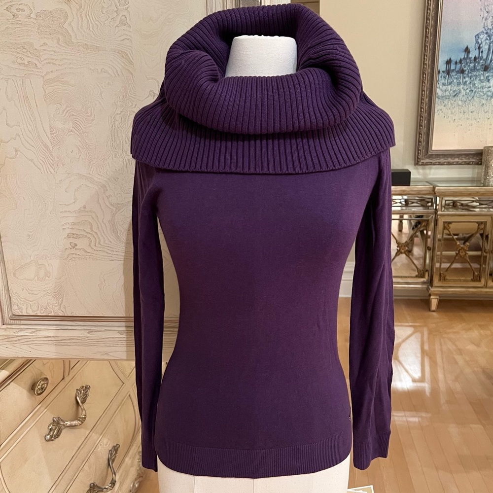 NWT MICHAEL Michael Kors Removable Cowl Neck Long-Sleeve Sweater - Picture 11 of 16